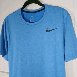 Nike Dri Fit Hyper Dry Training Shirt Men's Large Blue Short Sleeve 832835